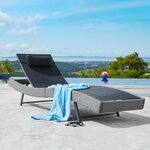 Tectake Bain de soleil DELPHINE 5 positions - gris