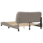 vidaXL Cadre de lit sans matelas Hvar taupe 120x200 cm tissu