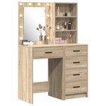 vidaXL Table de Toilette avec tiroir 2 Pièces Marron 50 x 41 x 135 cm