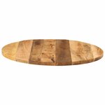 vidaXL Dessus de table Ø 80x3 8 cm rond bois massif de manguier brut