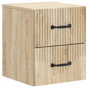 vidaXL Cabinet de chevet mural Chêne Sonoma 34 5 x 33 x 40 cm