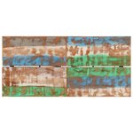 vidaXL Table de bar 150x70x107 cm bois massif de récupération et fer