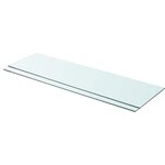 vidaXL Panneaux d'étagère 2 Pièces Verre Transparent 90 x 25 cm