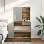 vidaXL Ensemble de coiffeuse chêne artisanal bois ingénierie