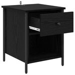 vidaXL Cabinet de chevet Chêne noir 40 x 42 x 50 cm Bois d'ingénierie