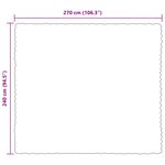 vidaXL Couverture en Fourrure de Lapin Synthétique Gris 240 x 270 cm