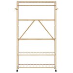 vidaXL Porte-vêtements et étagères et roulettes 110x40x180 cm bambou