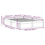 vidaXL Cadre de lit Blanc Bois massif 120x200 cm