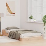 vidaXL Cadre de lit Marron 100 x 220 cm Bois massif en pin