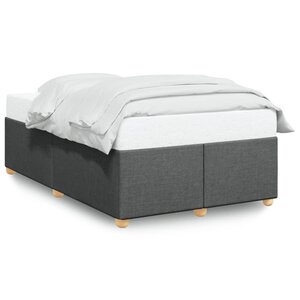 vidaXL Cadre de lit sans matelas gris foncé 120x190 cm tissu