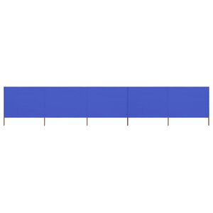 vidaXL Paravent 5 panneaux Tissu 600 x 80 cm Bleu azuré