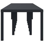 vidaXL Table de Jardin Anthracite 400 x 100 x 73 cm polyrotin