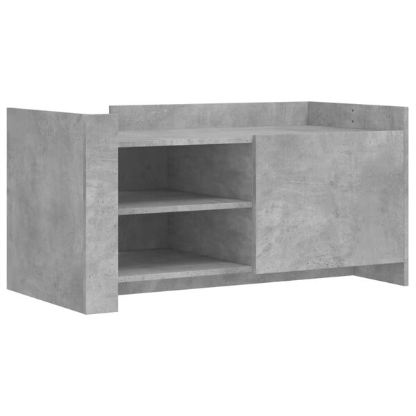 vidaXL Table basse gris béton 100x50x50 cm bois d'ingénierie