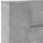 vidaXL Armoire tête de lit avec LED gris béton 180x16 5x103 5 cm