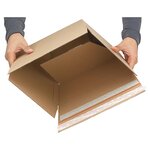 Caisse à montage instantané avec fermeture “aller-retour” 33x24x15 cm (lot de 20)