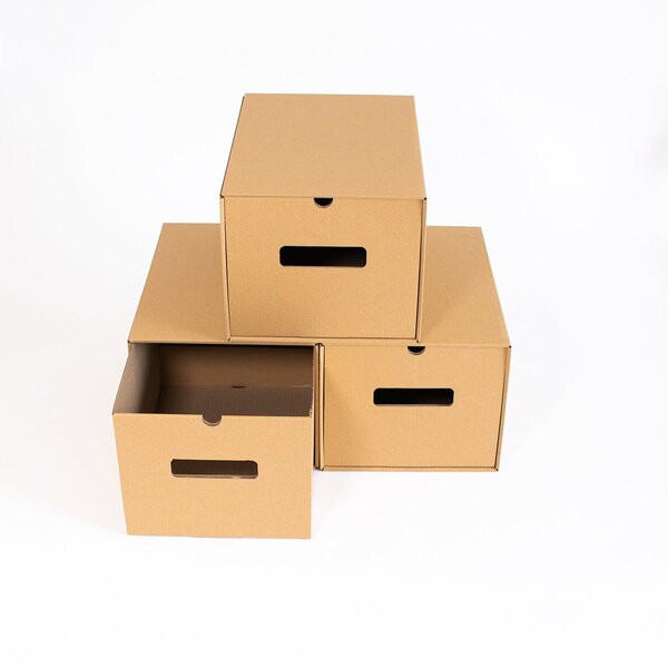 Lot de 3 boîtes à tiroir pour chaussures hautes et montantes