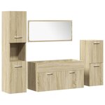 vidaXL Ensemble de meubles de salle de bain 4 Pièces chêne sonoma