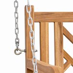 vidaXL Banc Balançoire Marron 114 x 60 x 64 cm Bois de teck solide