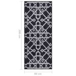 vidaXL Tapis de couloir Noir 80x200 cm