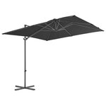 vidaXL Parasol avec base portable Anthracite