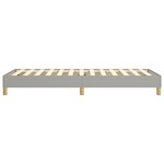 vidaXL Cadre de lit Gris clair 90x190 cm Tissu