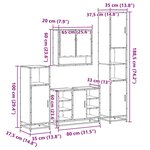 vidaXL Ensemble de meubles de salle de bain 4 Pièces chêne marron