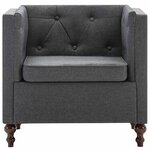vidaXL Fauteuil gris foncé tissu