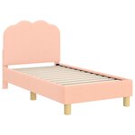 vidaXL Cadre de lit pour tout-petit avec tête de lit Rose 70 x 140 cm