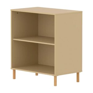 Flexa SAGA etagere basse avec tablette reglable Beige sable Oat Pieds en chene