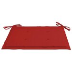 vidaXL Chaises de jardin et coussins rouge lot de 8 Bois teck massif