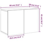 vidaXL Meuble TV mural chêne marron 60x30x41 cm