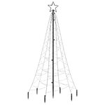 vidaXL Sapin de Noël avec piquet Blanc chaud 200 LED 180 cm