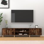 vidaXL Meuble TV chêne fumé 180x31 5x40 cm bois d'ingénierie