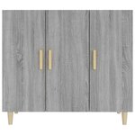 vidaXL Buffet sonoma gris 90x34x80 cm bois d'ingénierie