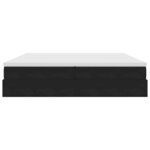 vidaXL Lit avec rangement et matelas Noir 200 x 200 cm Velours