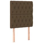 vidaXL Sommier à lattes de lit et matelas et LED Marron foncé 80x200cm