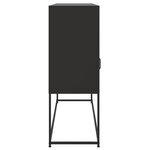 vidaXL Buffet noir 100 5x39x107 cm acier laminé à froid