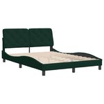 vidaXL Cadre de lit sans matelas vert foncé 120x200 cm velours