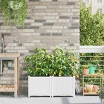 vidaXL Pots de jardin Blanc 80 x 40 x 37.5 cm Acier