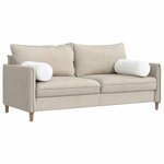 vidaXL Coussins d'accent 2 Pièces Blanc Ø 25 x 70 cm tissu