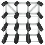 vidaXL Casier à bouteilles pour 12 bouteilles Noir Bois de pin solide