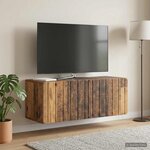vidaXL Meuble TV mural 78 5 x 31 x 30 cm Bois ancien Bois d'ingénierie