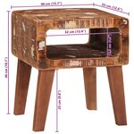 vidaXL Tables d'appoint Multicolore bois de récupération massif