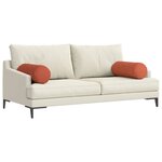 vidaXL Coussins d'accent 2 Pièces Rouge orange Ø 25 x 70 cm