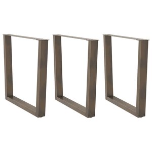 vidaXL Pieds de table à manger en forme de V 3 pièces Acier naturel 80 x (72-73 3) cm Acier