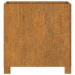 vidaXL Jardinières avec pieds 2 Pièces Rouillé 40x40x40 cm Acier corten