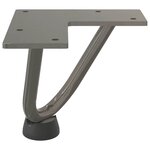 vidaXL Pieds en épingle à cheveux pour table basse 4 pièces Acier naturel 10 cm Acier massif