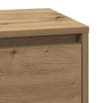 vidaXL Cabinet de chevet avec LED Chêne artisan 39x34.5x65 cm Bois d'ingénierie