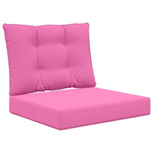 vidaXL Coussin de canapé d'extérieur 2 Pièces Rose Polyester