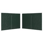 vidaXL Paroi de tente réception 2 Pièces avec fermeture éclair PE Vert